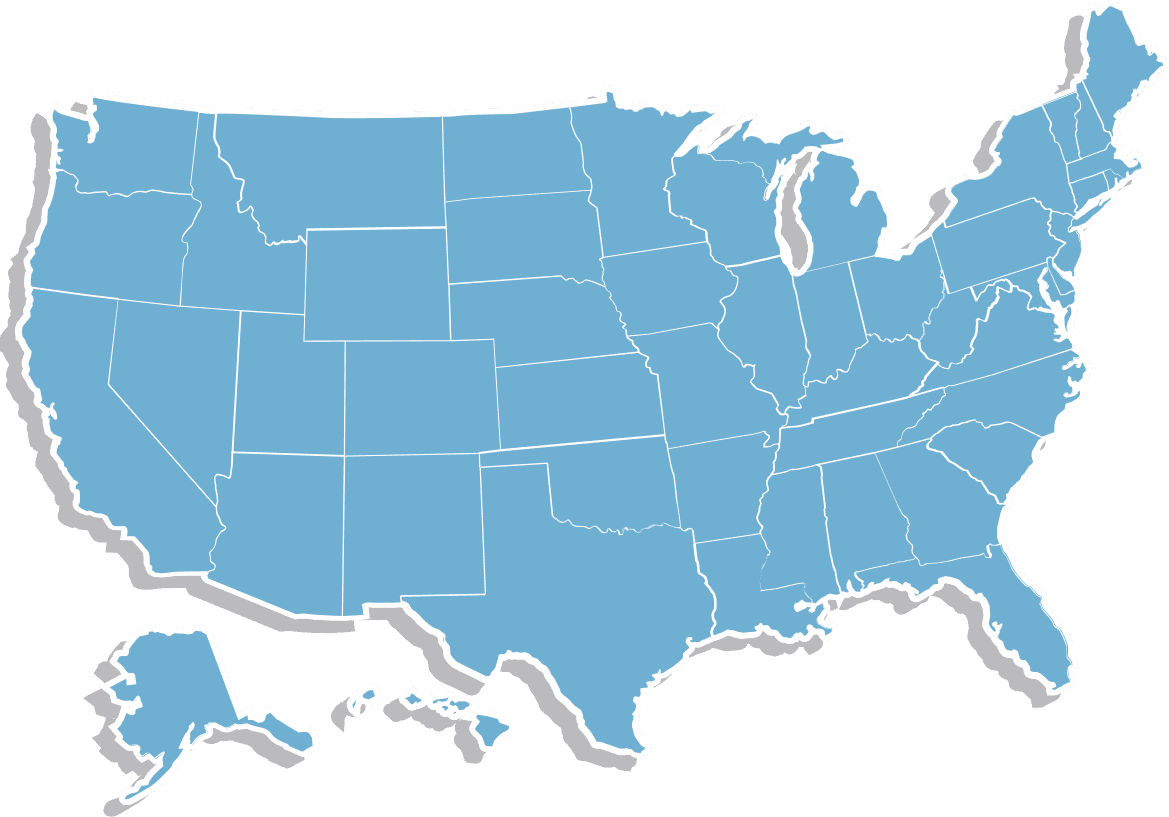 United States map highlighting SPG Midwest service routes